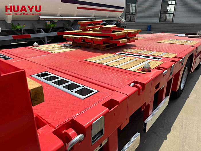 Export to Russia 4 Axles lowbed semi trailer