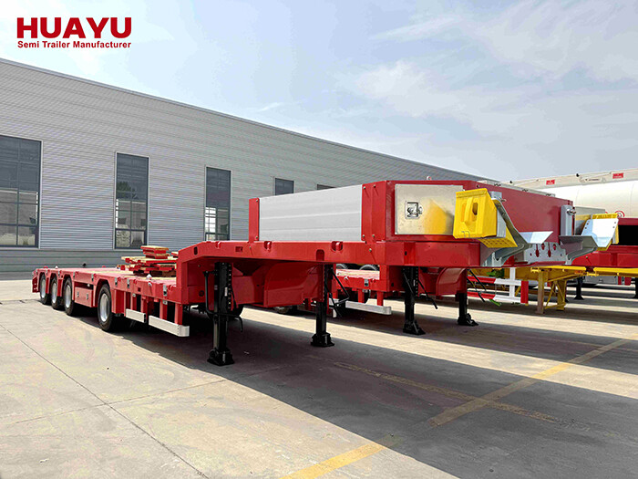 Export to Russia 4 Axles lowbed semi trailer Export to Russia 4 Axles lowbed semi trailer