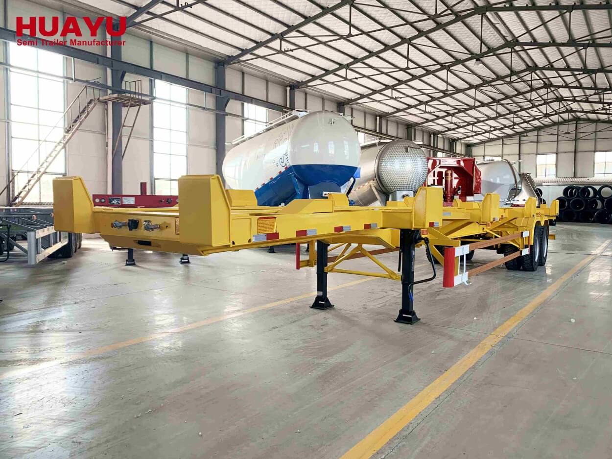 Semi-remorque squelette à 2 essieux de 40 pieds Semi-remorque squelette à 2 essieux de 40 pieds