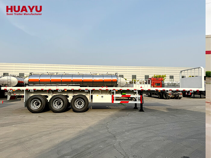 3 Axles 40FT Flatbed Semi Trailer For Sale