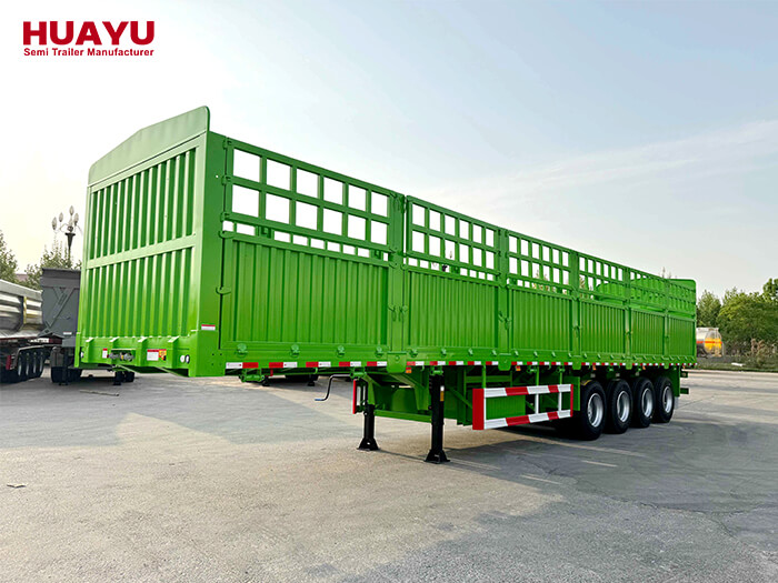 Semi-remorque cargo à parois latérales 4 essieux