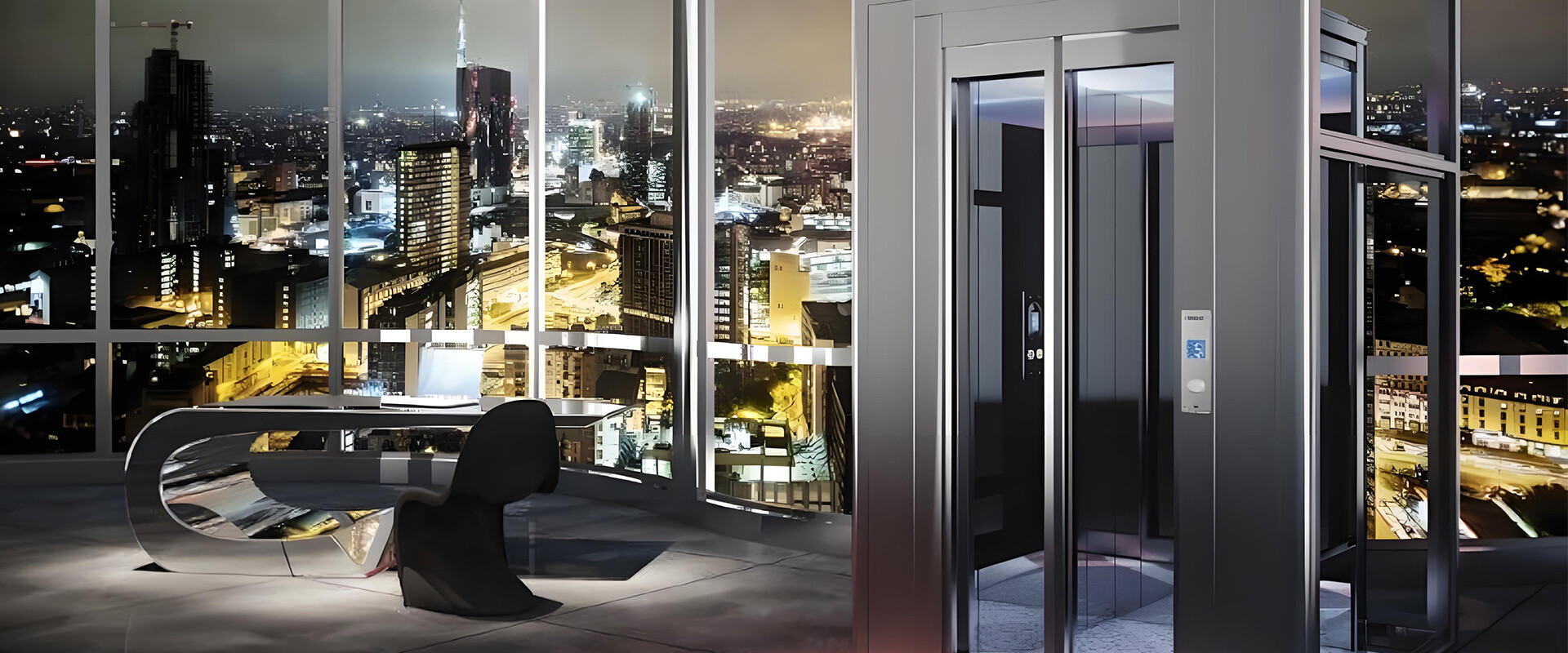 Domestic elevator refers to the elevator installed in private residence, only for single family members.