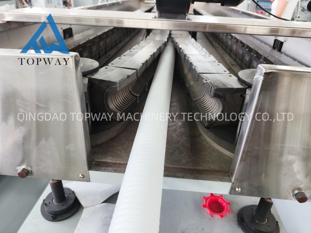 Successful Test Run Double Wall Corrugated Pipe Making Machine