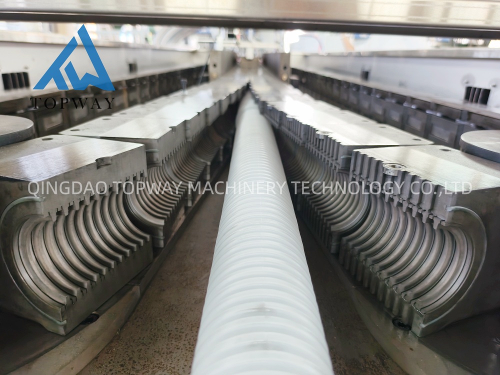 Successful Test Run Double Wall Corrugated Pipe Making Machine