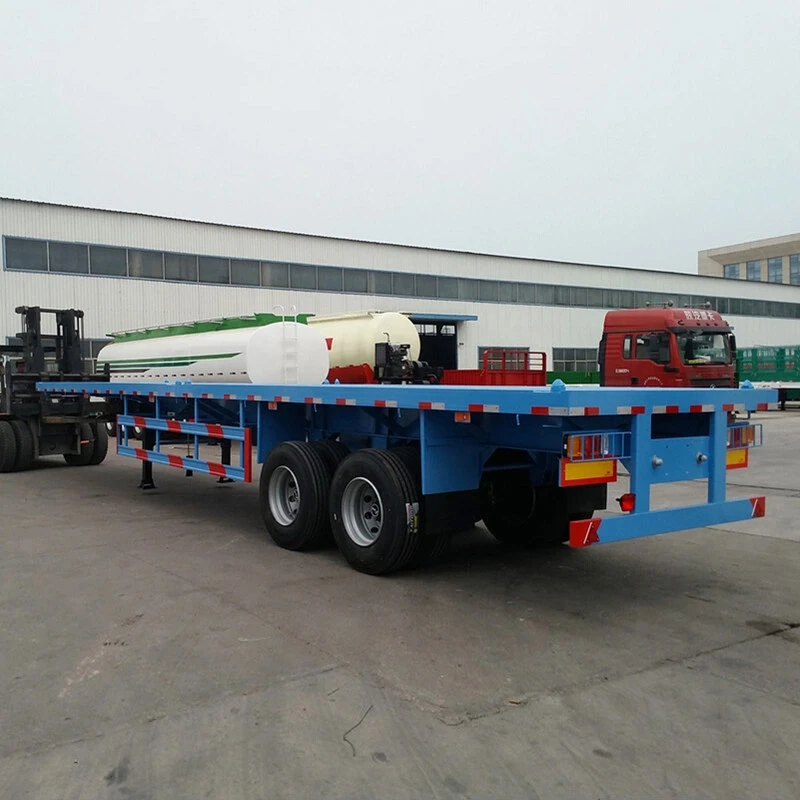 2 Axles 40ft Single-point Suspension Flatbed Trailer