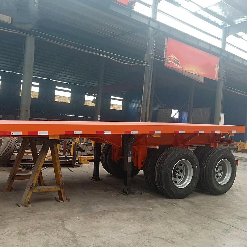2 Axles 40ft Single-point Suspension Flatbed Trailer