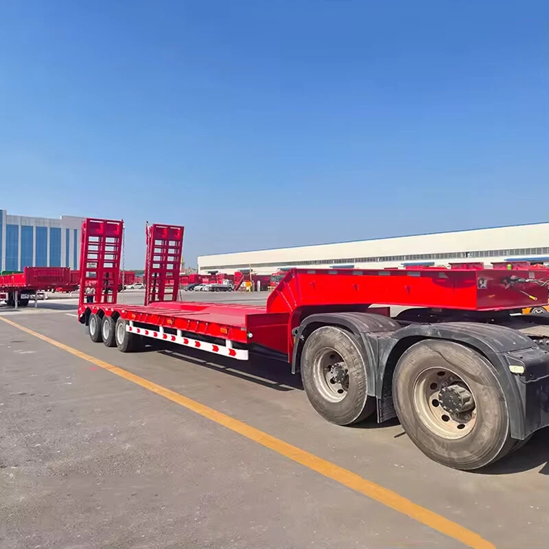 Tri-axle 50 Tons Low Loader Semi Trailer 