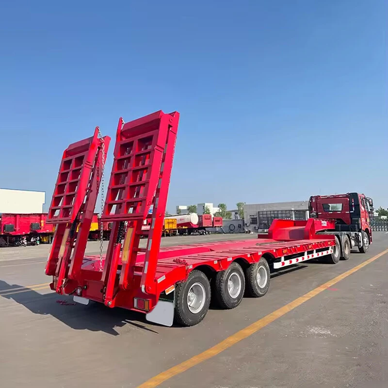 Tri-axle 50 Tons Low Loader Semi Trailer 