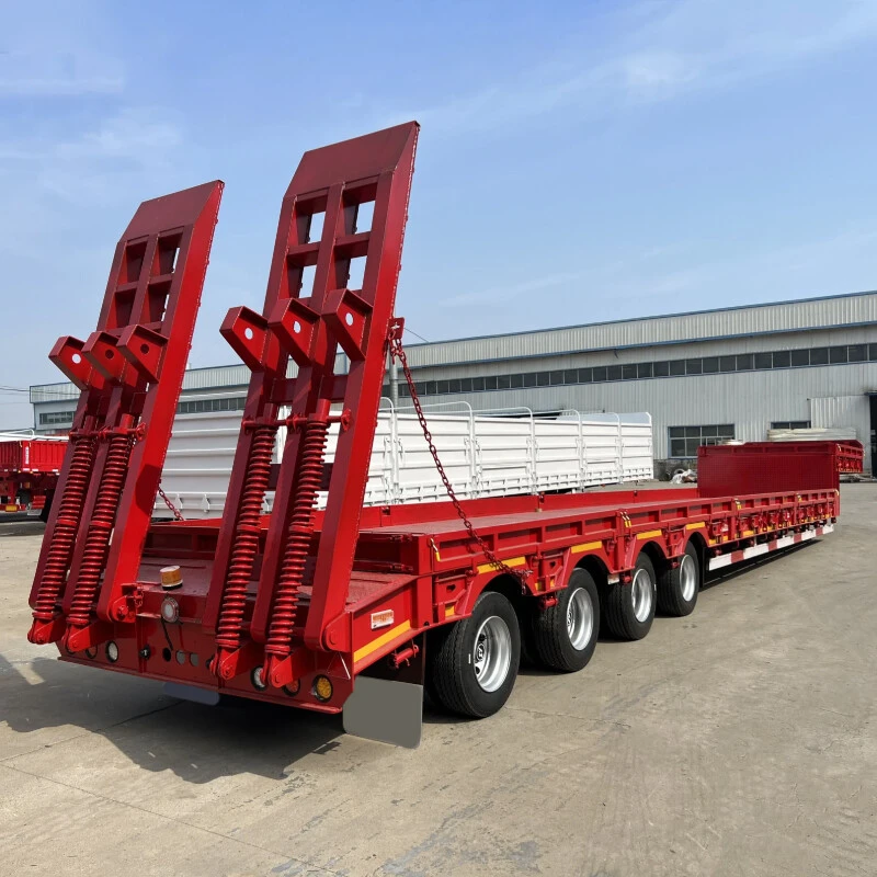 4 Axles Detachable Gooseneck Low Bed Trailer