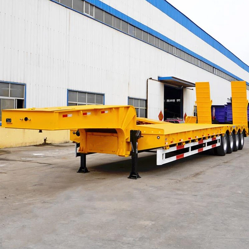 4 Axles Detachable Gooseneck Low Bed Trailer