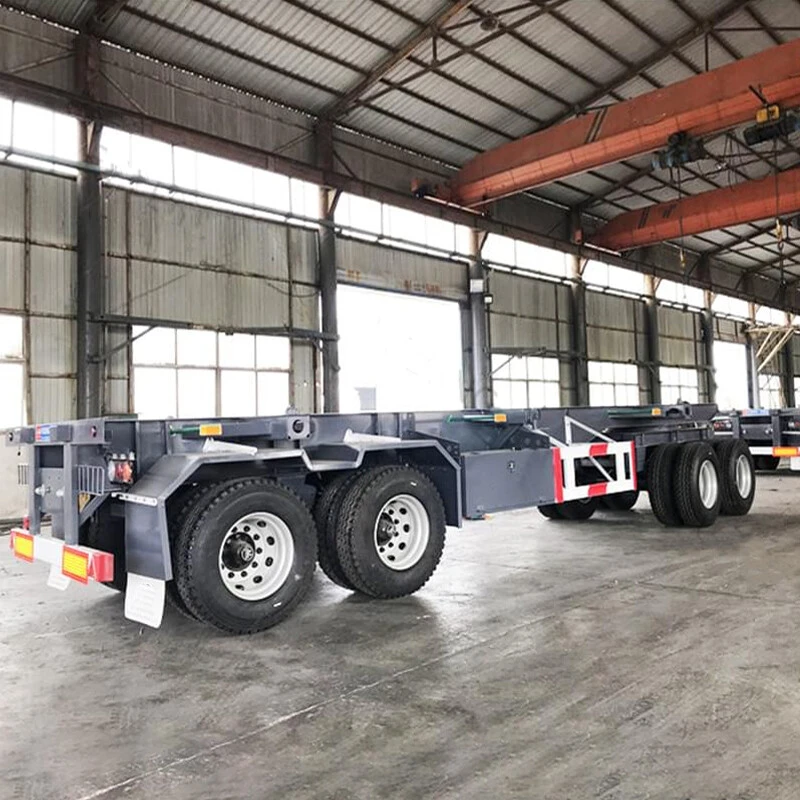 Draw Bar Trailer 4 Axles 20ft Skeleton Full Trailer