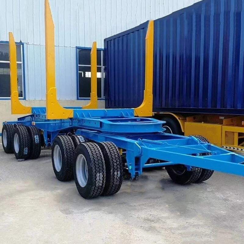 Draw Bar Trailer 4 Axles 20ft Skeleton Full Trailer