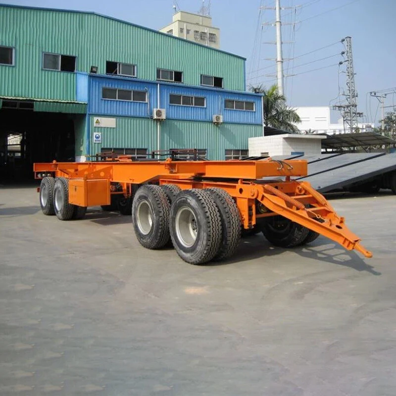 Draw Bar Trailer 4 Axles 20ft Skeleton Full Trailer
