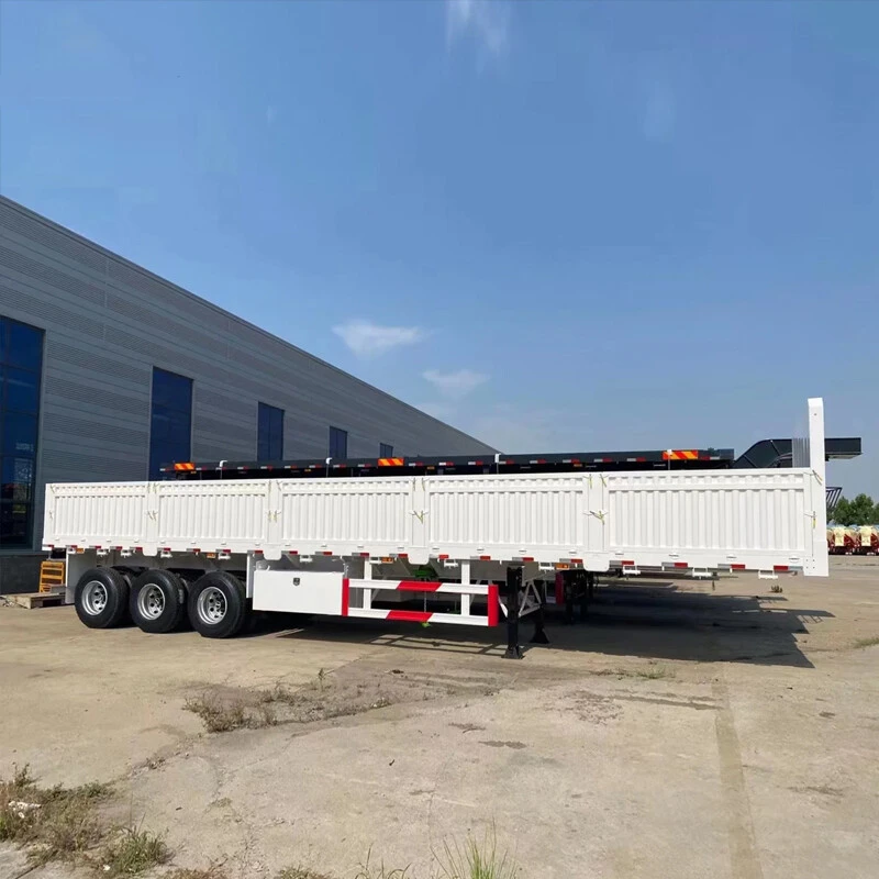 40T Flatbed Trailer With 1200mm Side Wall