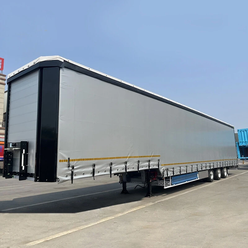 2 Axle, 3 Axle Side Curtain Cargo Type Truck Trailer With Tarpaulin