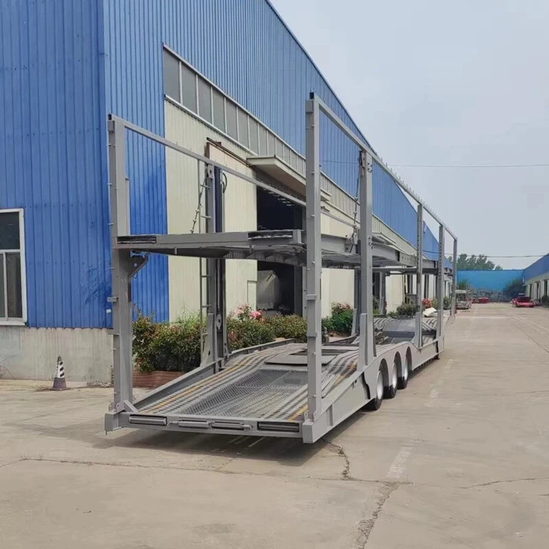 3 Axle Vehicle Auto Car Carrier Transport Semi Trailer