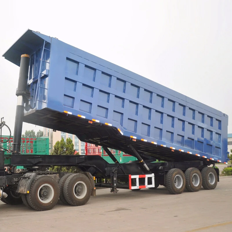 3 Axles 50T Square Dump Trailers