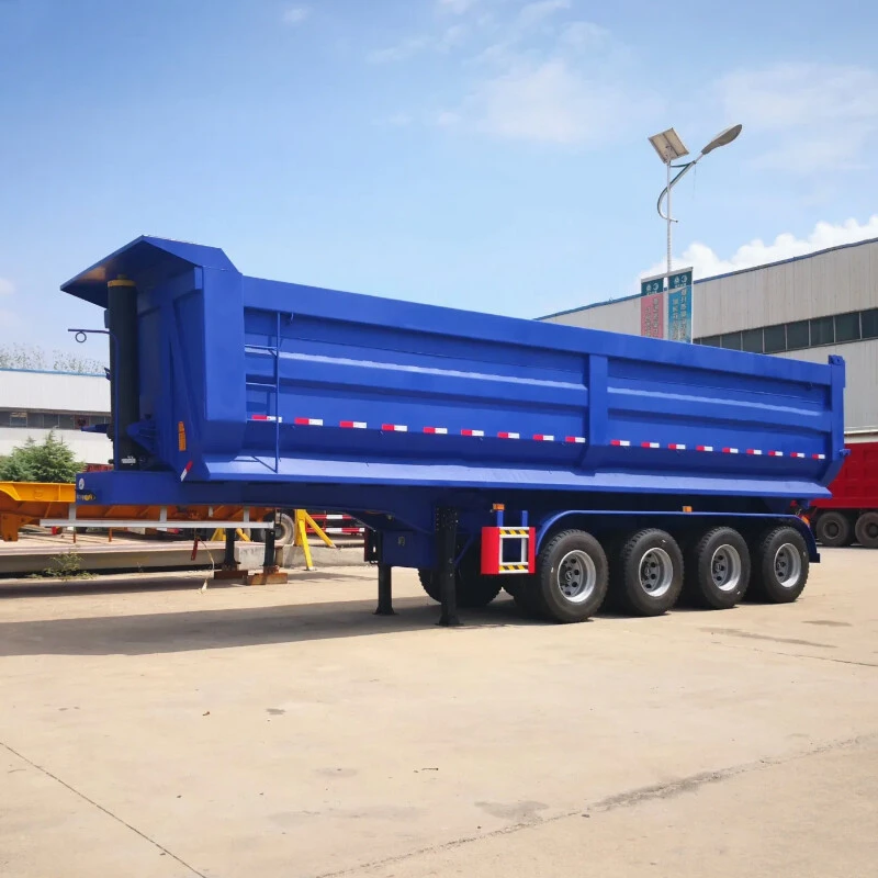 4 axles 36-40 cubic rear tipper dump truck trailers