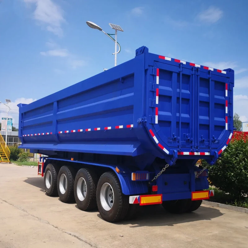 4 axles 36-40 cubic rear tipper dump truck trailers