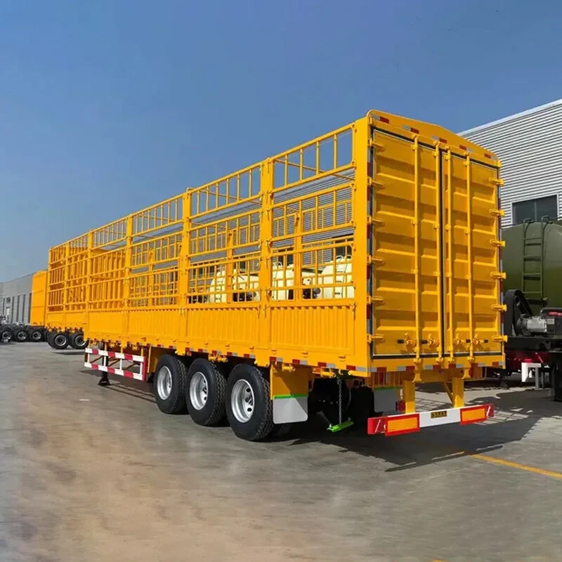 3 Axle 50 Tons Dropside Fence Bulk Cargo Trailer