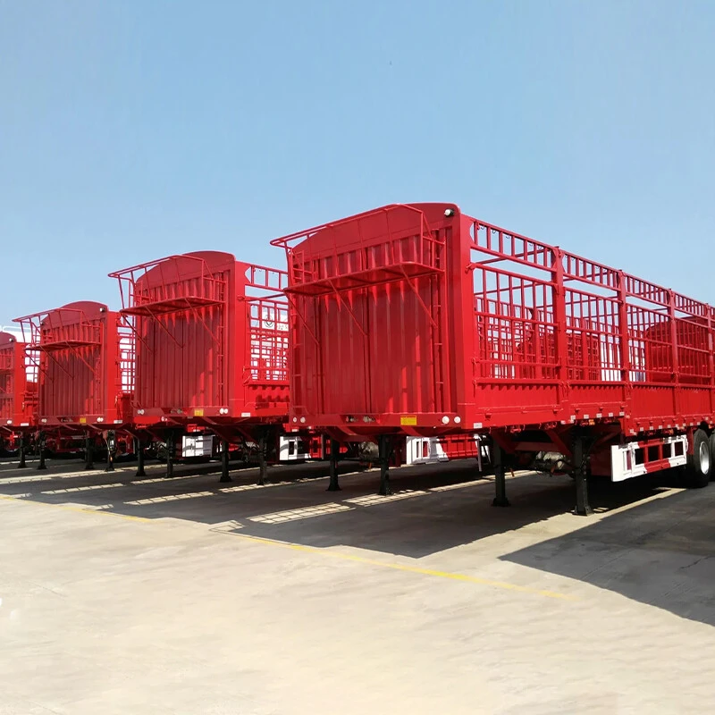 3 Axle 50 Tons Dropside Fence Bulk Cargo Trailer