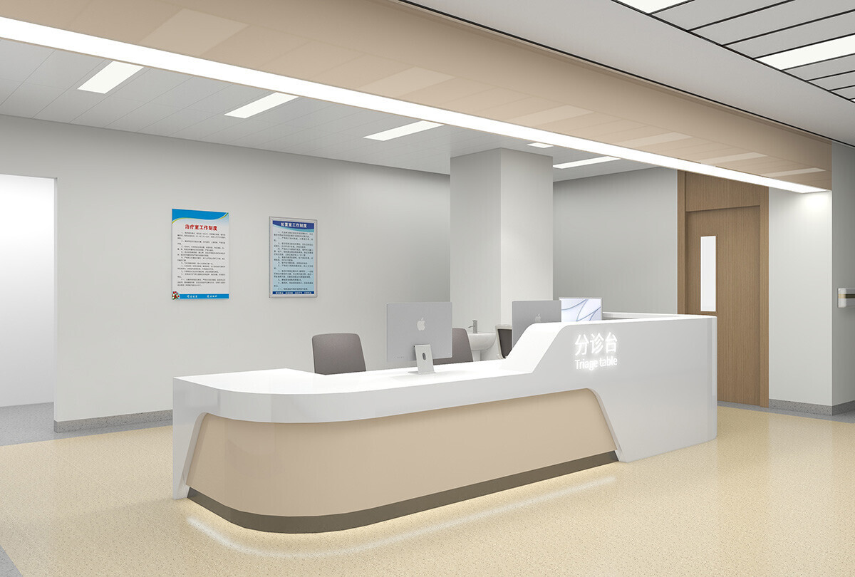 hospital clinic reception desk artificial stone top custom nursing station  hospital clinic reception desk artificial stone top custom nursing station