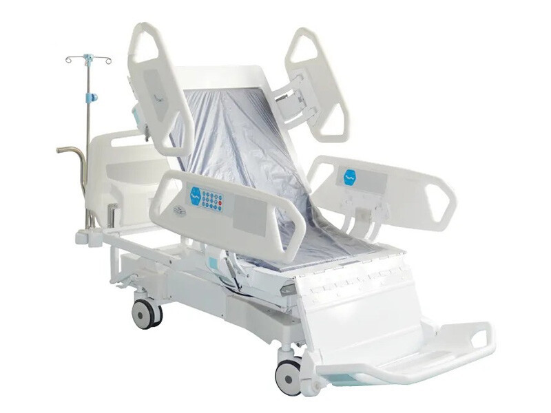 An electric hospital recliner bed