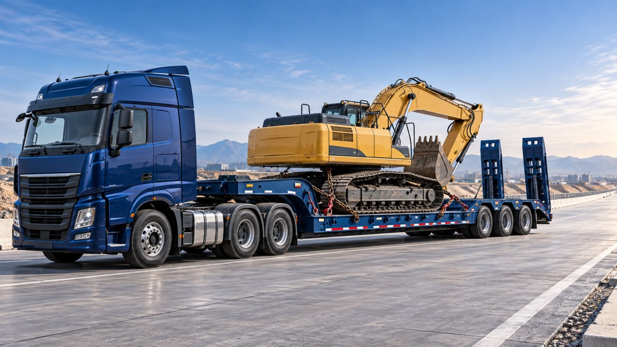 Is a three-axle lowbed trailer for sale enough for your equipment? Une remorque surbaissée à trois essieux est-elle suffisante pour votre équipement ?