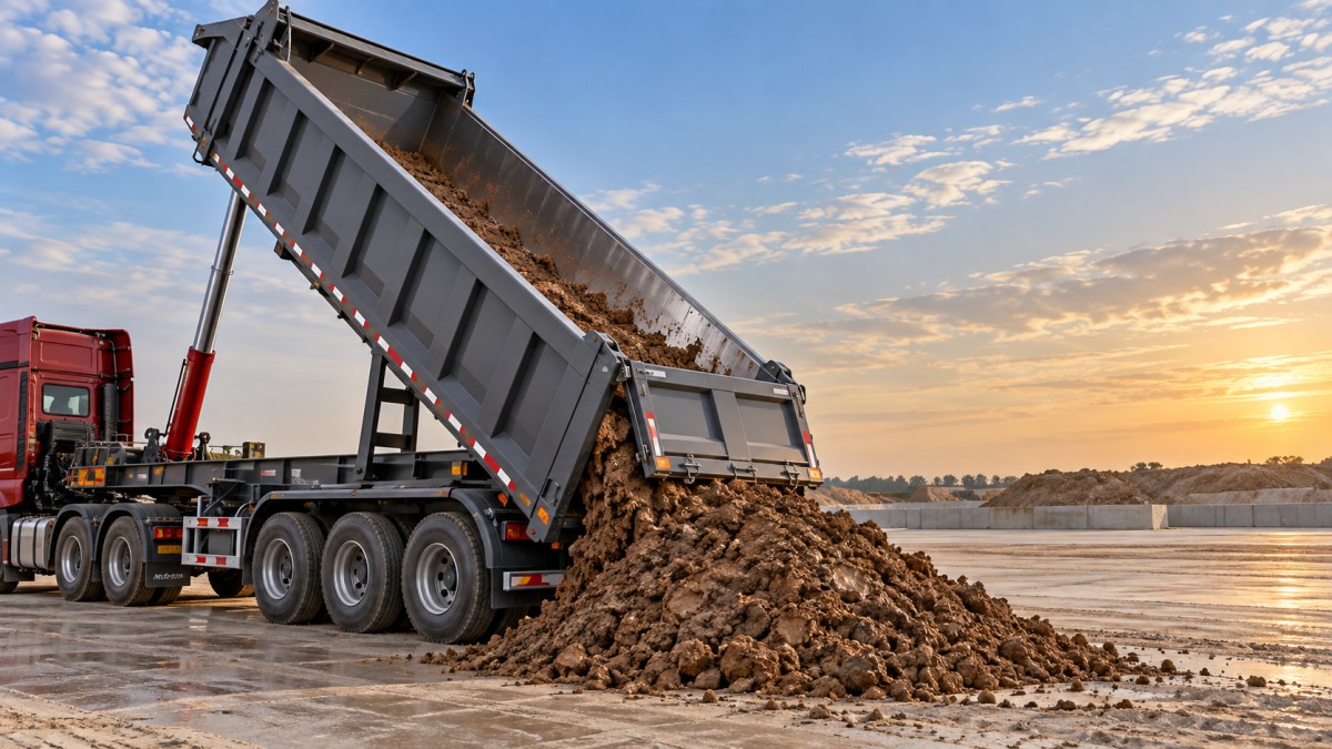 Which tipping system suits clay loads from a dump trailer manufacturer?