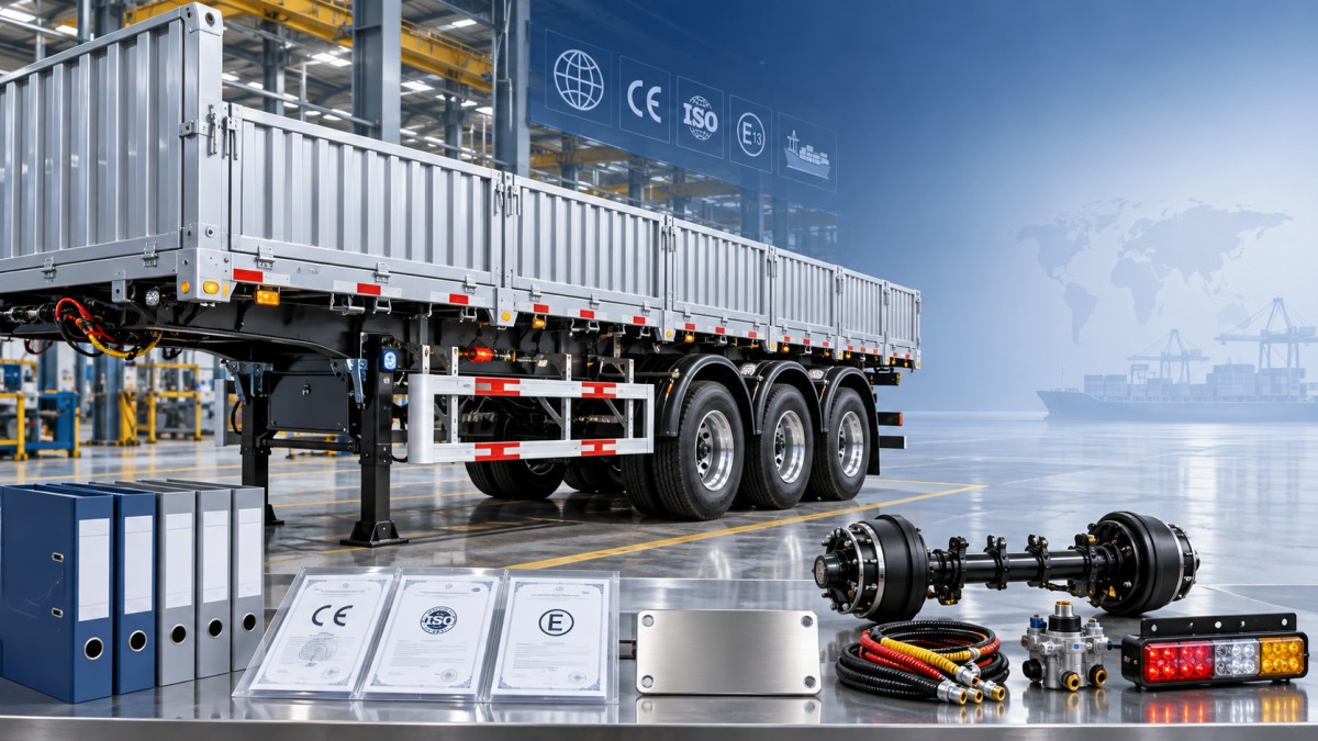 What export certifications should a semi trailer manufacturer provide? Quelles certifications d’exportation un fabricant de semi-remorques doit-il fournir ?