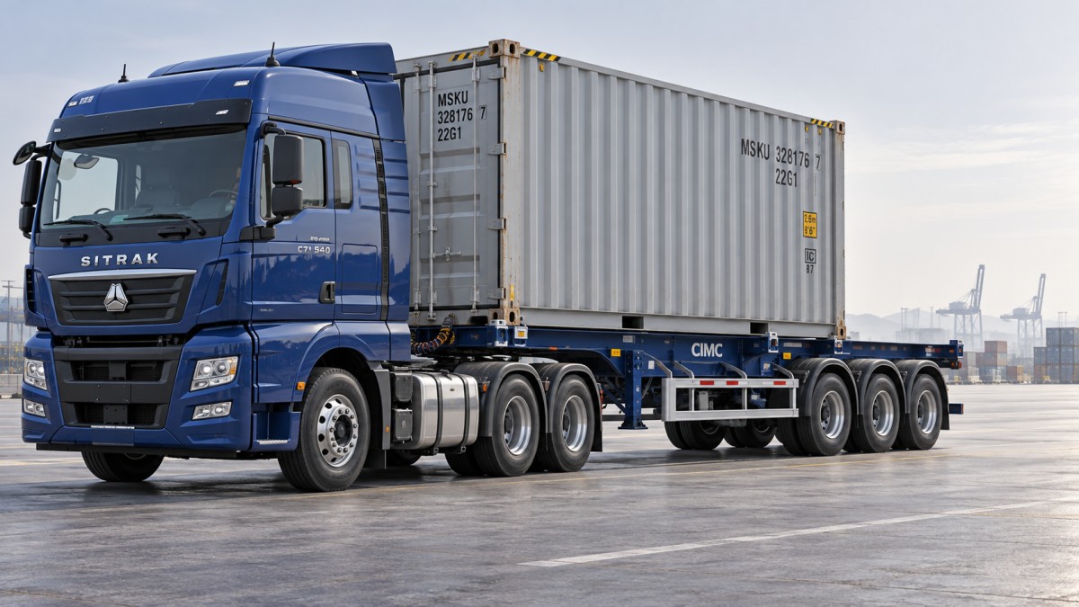Choosing Skeleton Semi-Trailer Axle Layouts for Heavy 20ft Containers Choisir la configuration d’essieux d’une semi-remorque porte-conteneur pour des conteneurs lourds de 20 pieds