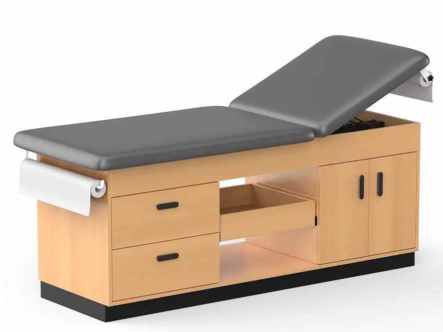 Wooden Exam table with Storage