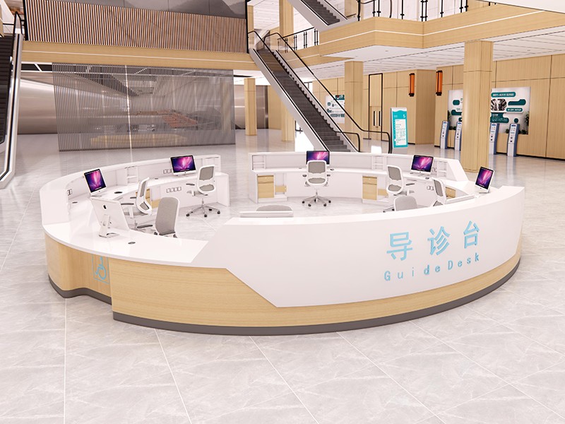 Steel nurse station with artificial stone