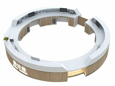 Estación de Servicio de Orientación Médica Circular, alrededor del mostrador de servicio del hospital  Estación de Servicio de Orientación Médica Circular, alrededor del mostrador de servicio del hospital