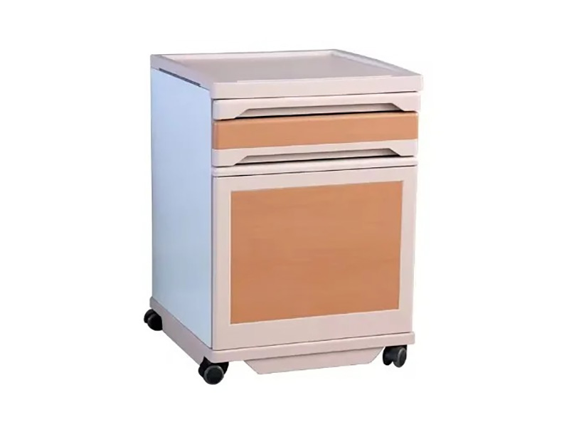 Muebles de sala médica de alta calidad, mesita de noche de ABS con cajones