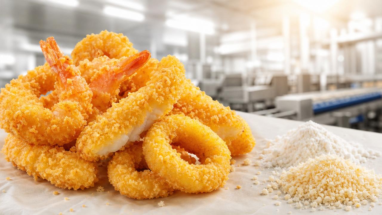Polvo crujiente para mariscos: Guía de texturas