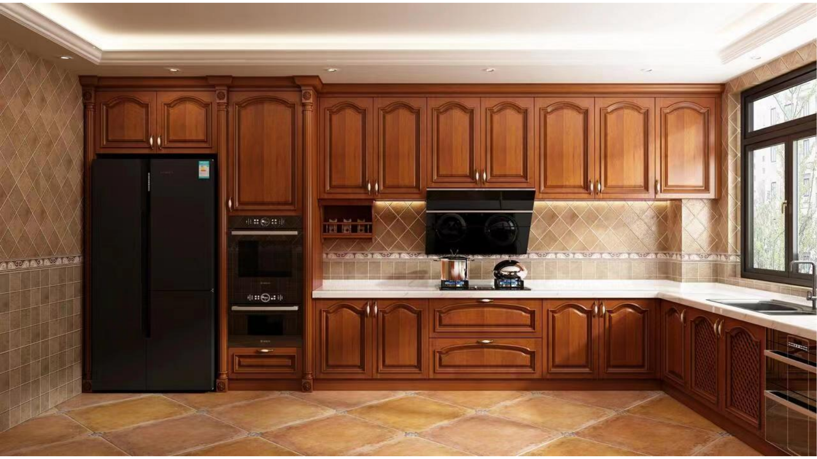 Solid Wood Kitchen Cabinet