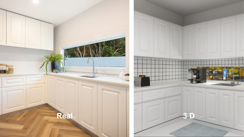 modern custom kitchen cabinets manufactured by KUCU for Australian villa.png