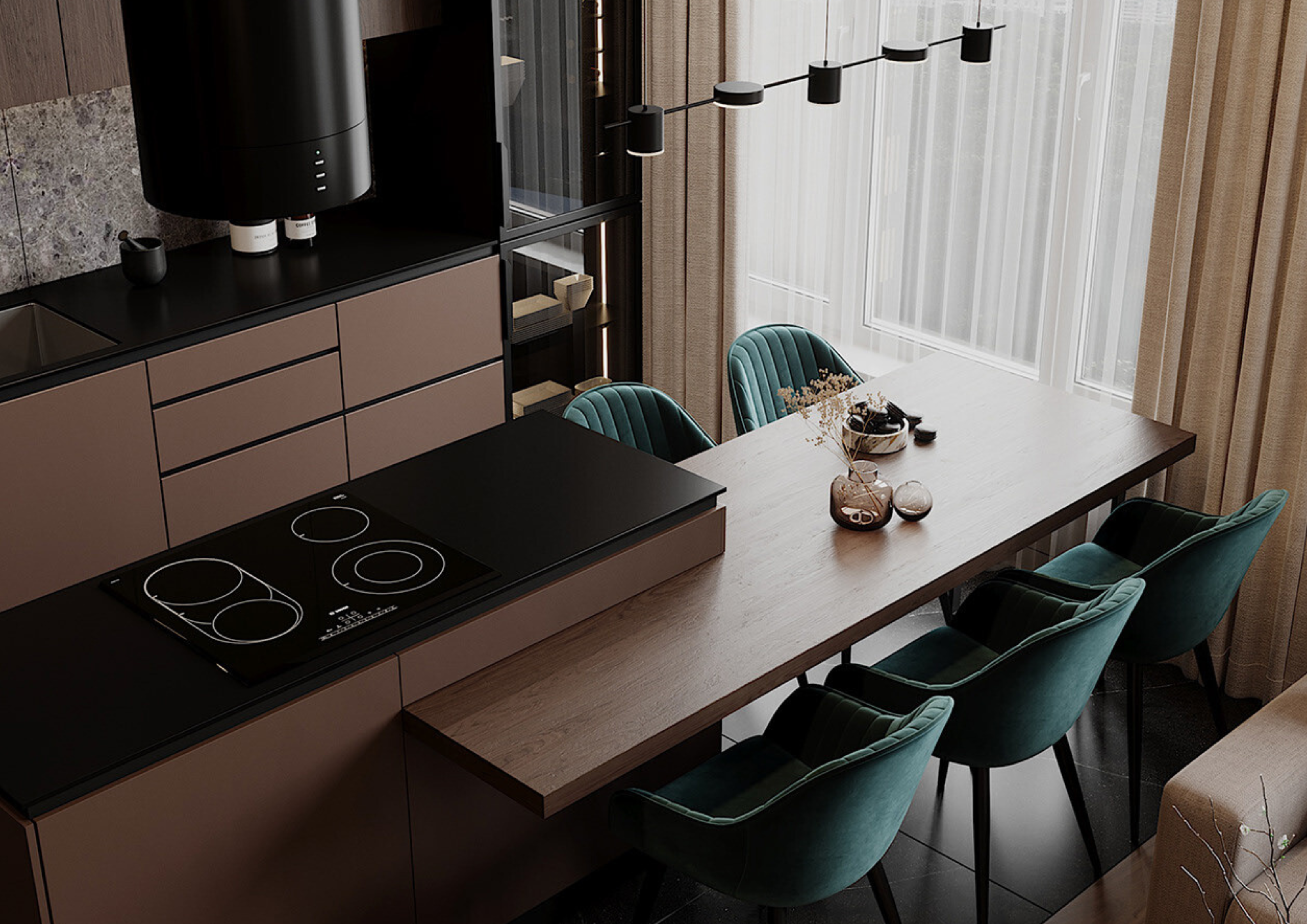 High Gloss Lacquer Kitchen Cabinets