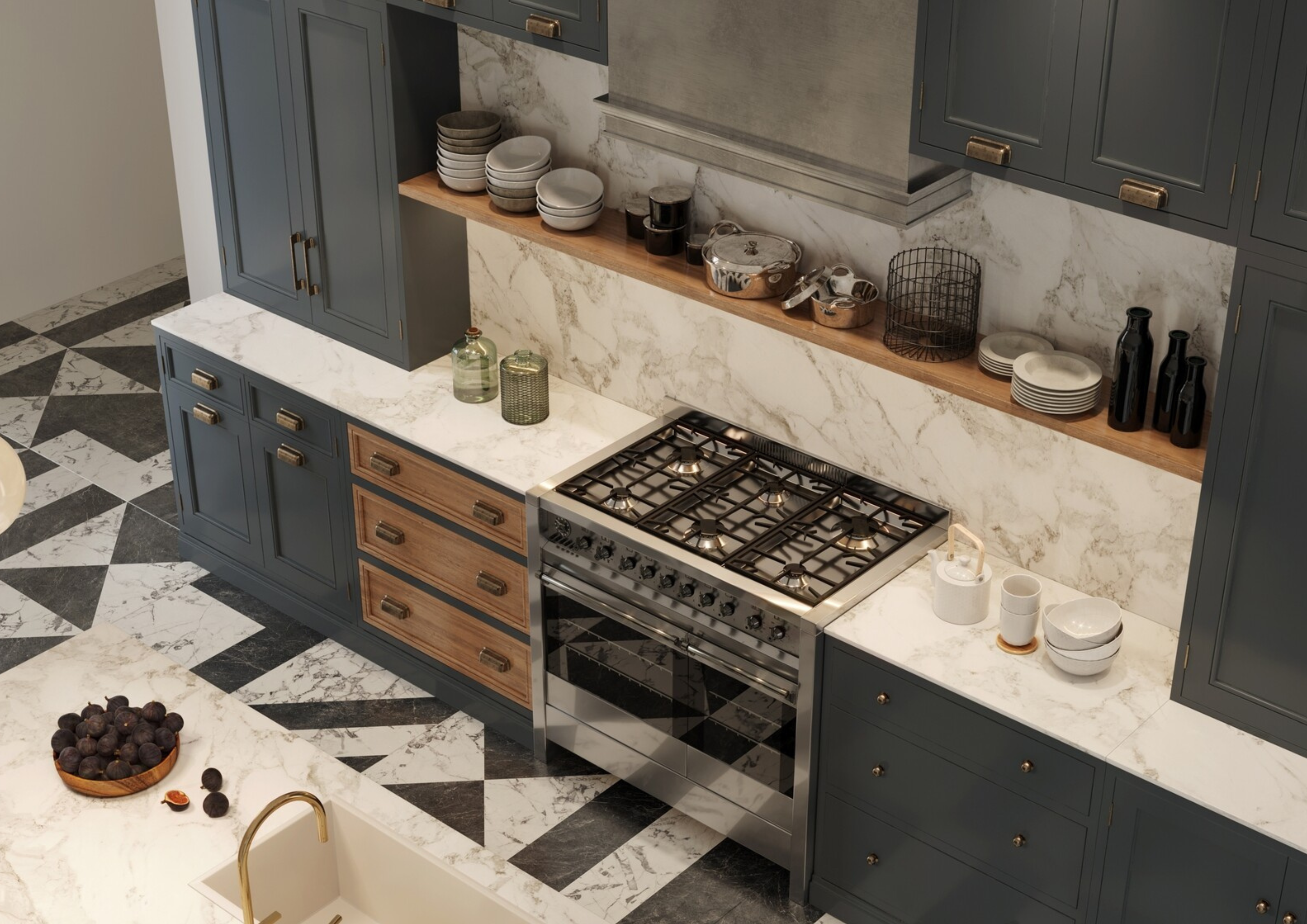 High Gloss Lacquer Kitchen Cabinets