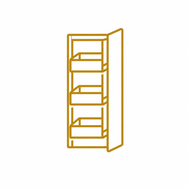 Pantry pull-out and tall storage systems