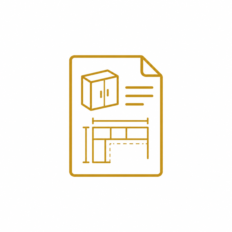 Room-by-room cabinet labeling and installation drawing suppor