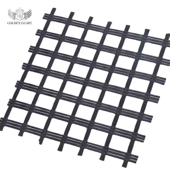  مادة هيكل شبكة الألياف الزجاجية الجيوجريدية من خلال عملية نسج معينة