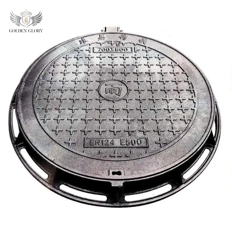 أغطية فتحات الصرف الصحي الثقيلة OEM/ODM D400 E600 F900 أغطية فتحات الصرف الصحي المصنوعة من الحديد المطاوع