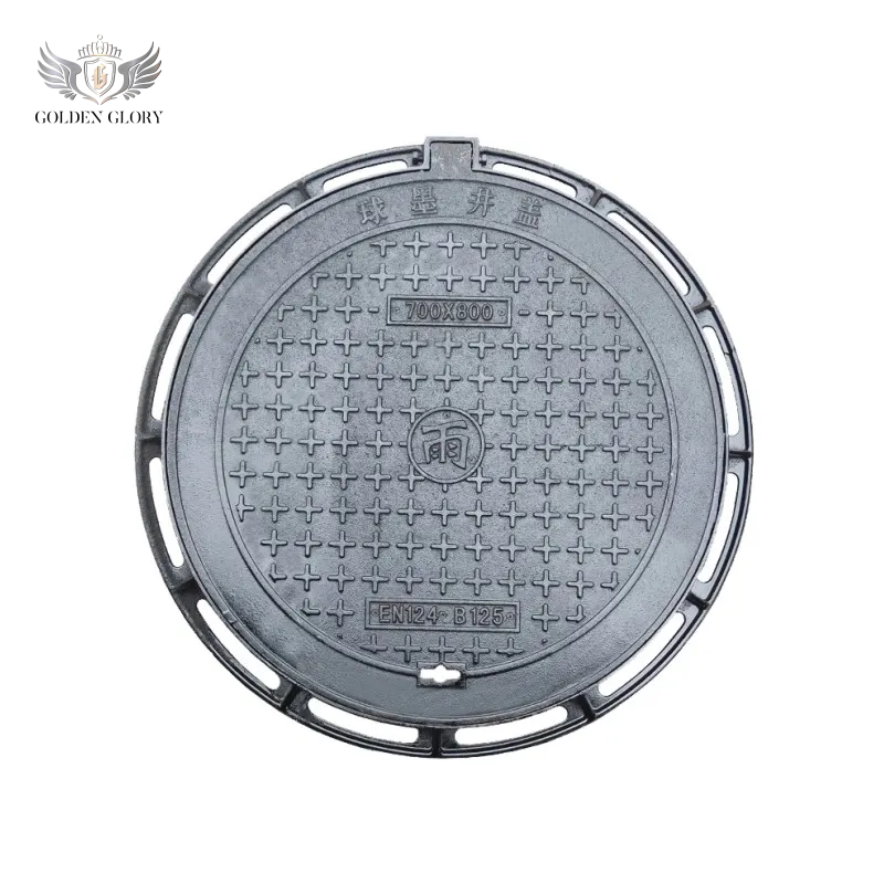 غطاء فتحة الصرف الصحي المصنوع من الحديد المطاوع EN24 D400 C250 بسعر منخفض 600*450