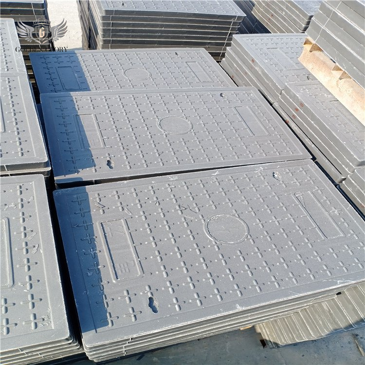 غطاء فتحة صرف صحي دائري من الحديد المطاوع مطلي بالإيبوكسي عالي الجودة ومخصص