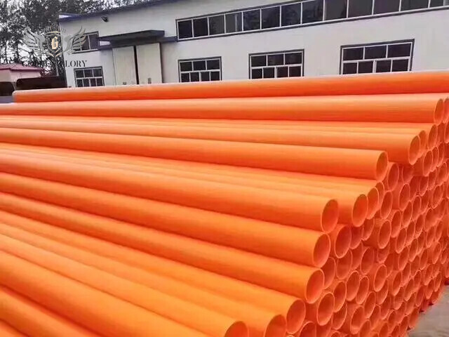 أنبوب اتصالات الطاقة Mpp أنبوب كابل الطاقة أنبوب كابل كهربائي تحت الأرض أنبوب PVC برتقالي لقناة الكابلات سعر المصنع توريد مباشر
