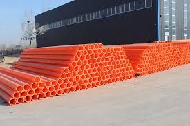 أنبوب بلاستيكي برتقالي DN 100 مم - 315 مم Sn24 Sn32 Sn40 Mpp أنبوب طاقة كهربائية للأسلاك والكابلات الكهربائية