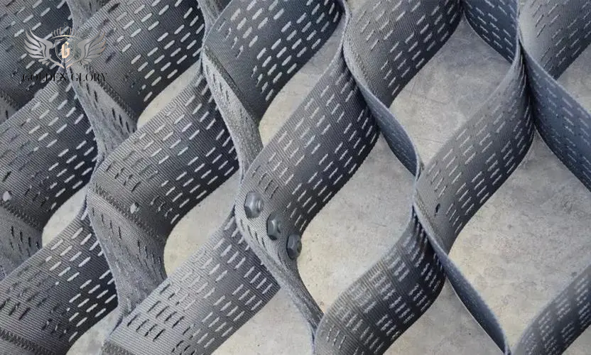 شبكة تثبيت الحصى منخفضة التكلفة من مادة البولي إيثيلين عالي الكثافة لبناء الطرق