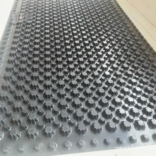  لوح تصريف HDPE Geocomposite مخصص من المصنع لعزل المياه يستخدم في حدائق الأسطح والعشب ومكبات النفايات وهندسة معالجة المياه